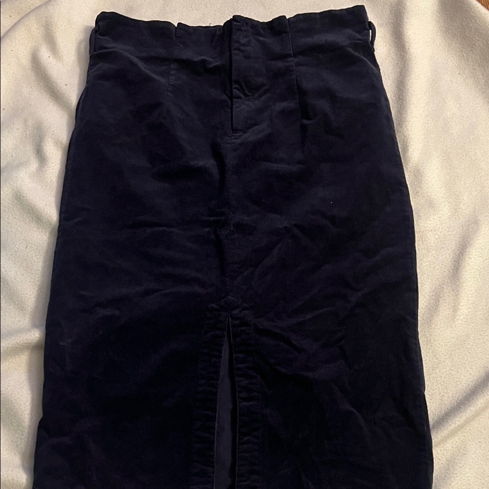 Elegant navy blue Velvet Skirt
